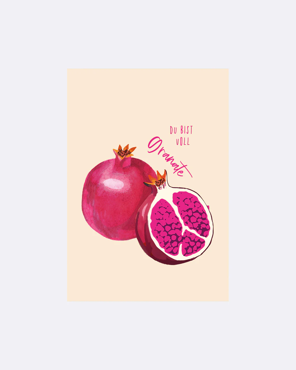 ChicMic YAY Postkarte - Du bist voll Granate Granatapfel