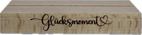 Herz im Holz - Foto- und Kartenständer Glücksmoment 