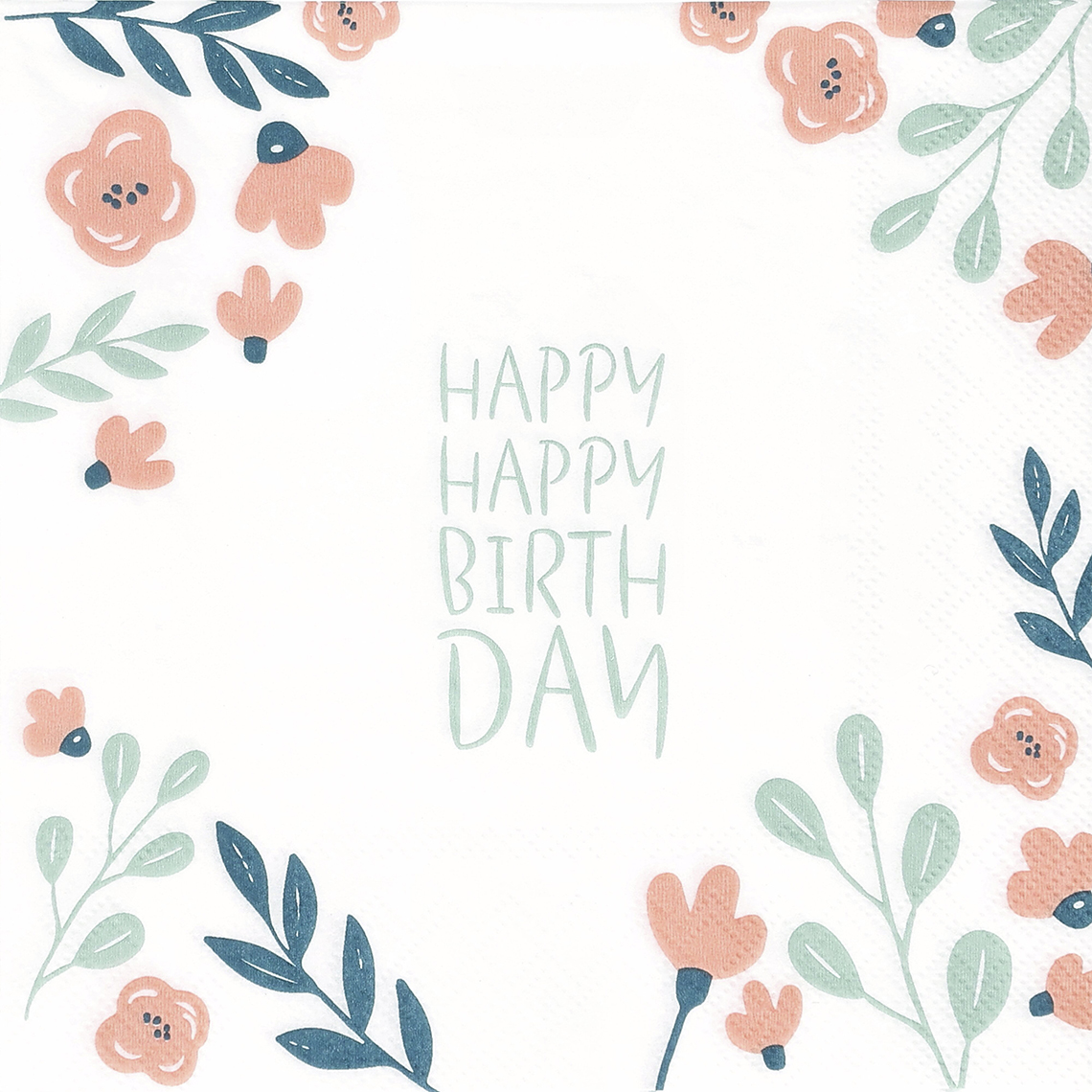 RÄDER PAPIERSERVIETTEN HAPPY HAPPY BIRTHDAY 33 X 33 CM