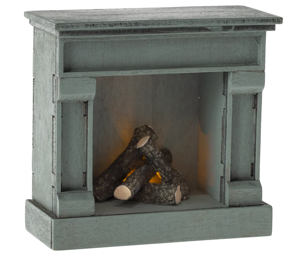 Maileg Zubehör Mäusehaus -  Kamin Blau 