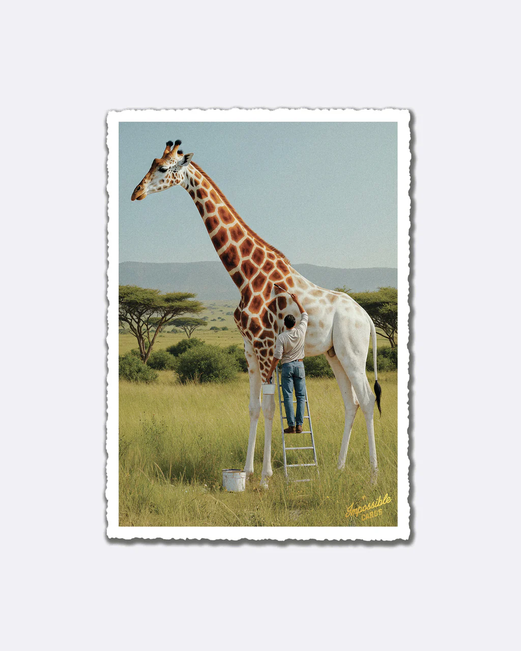 ChicMic Impossible Postkarte - Giraffe Malerei