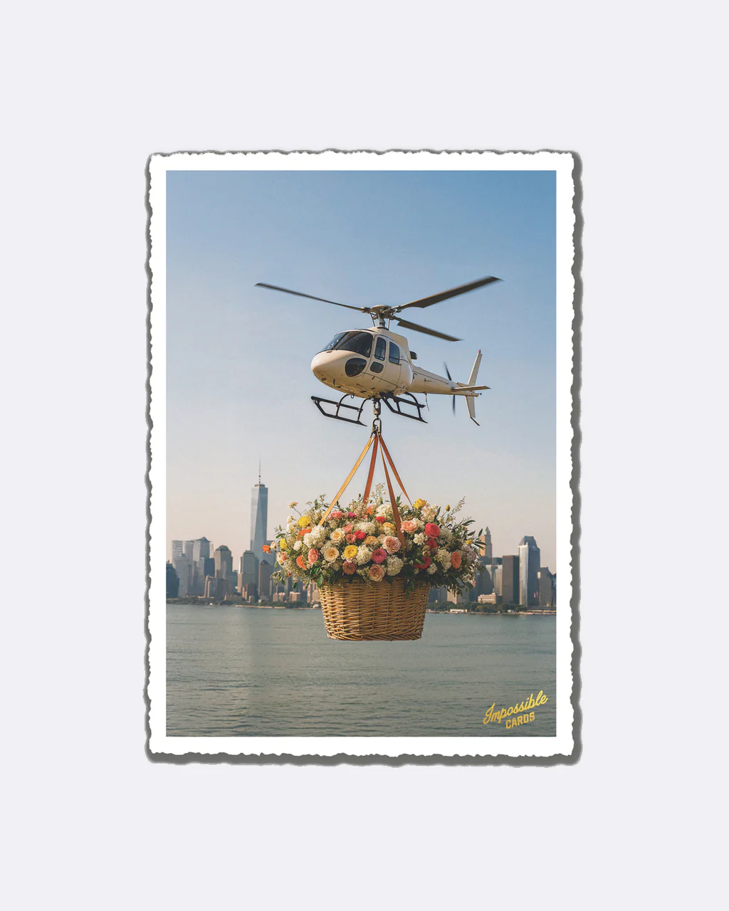 ChicMic Impossible Postkarte - Helikopter Blumenstrauß