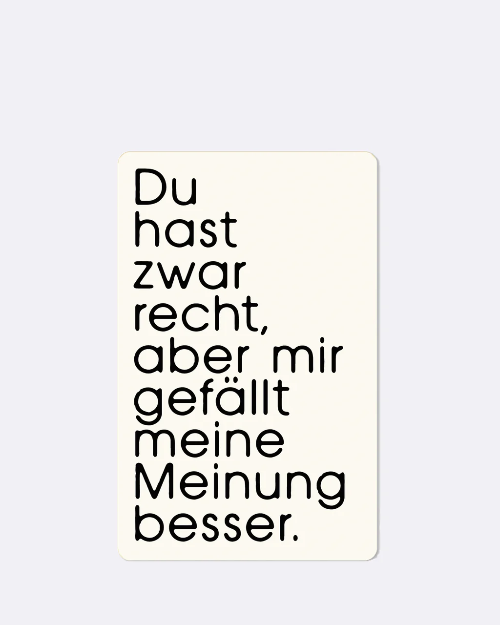 ChicMic Luna Card - Mini Postkarte - Meine Meinung