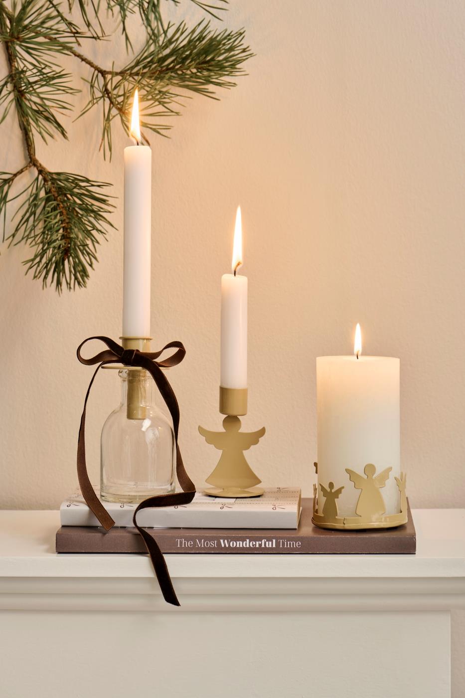 IB LAURSEN KERZENHALTER / FLASCHENSTECKER BEIGE FÜR KERZE Ø 2,2 cm    