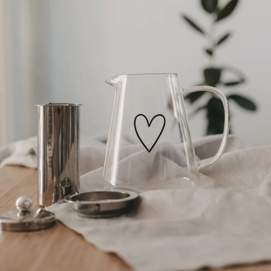 Eulenschnitt Teekanne Herz 