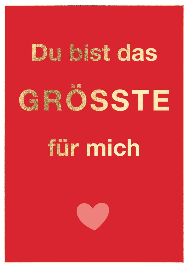 Cityproduct - Klappkarte mit Umschlag - Du bist das GRÖSSTE für mich