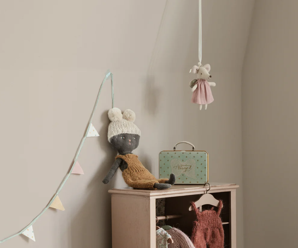 Maileg Engelsmaus / Schutzengel im Koffer - Kleine Schwester 