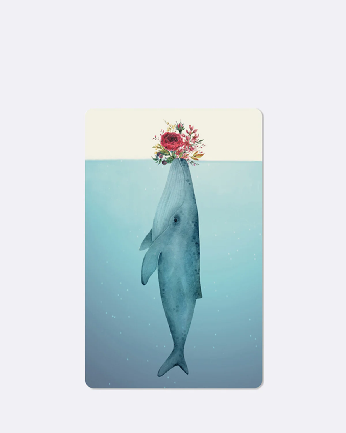 ChicMic Luna Card - Mini Postkarte - WAL MIT BLUMEN 