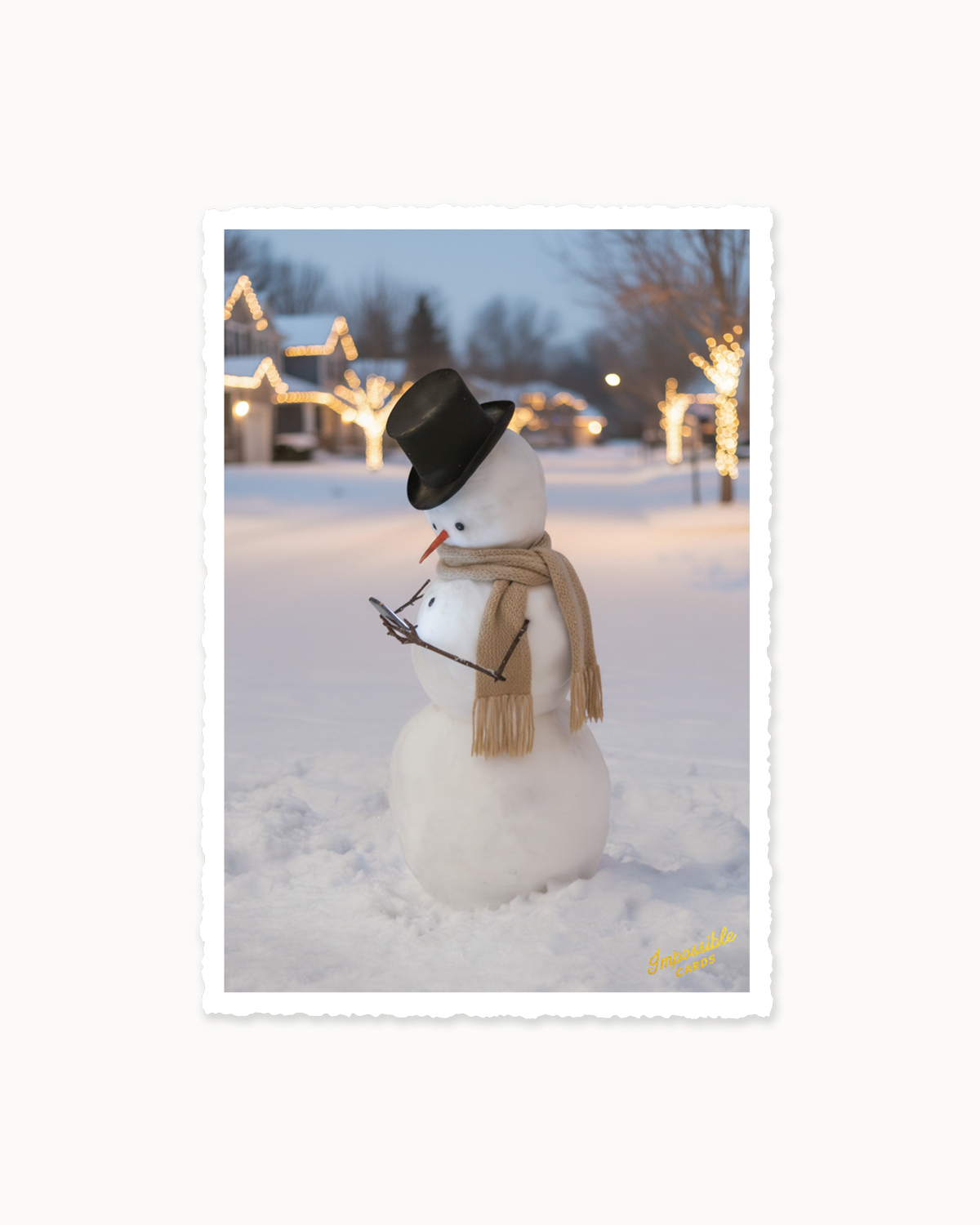 chic.mic - Impossible Weihnachtspostkarte - Snowman