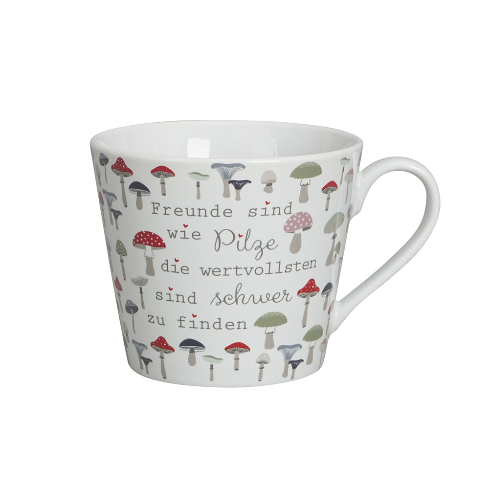 Krasilnikoff Tasse - FREUNDE SIND WIE PILZE