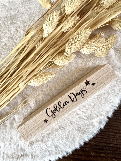 Herz im Holz - Foto- und Kartenständer Golden Days 