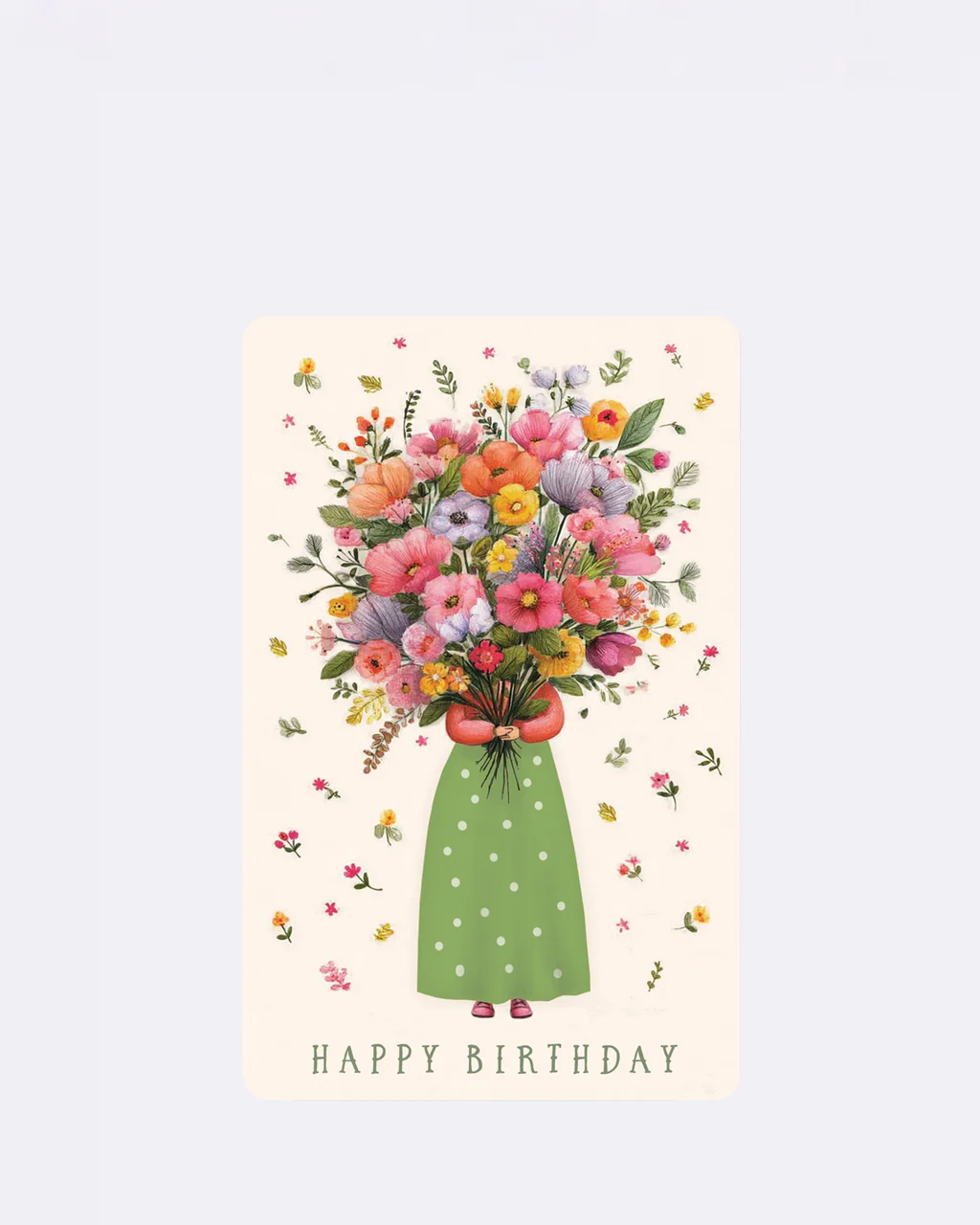ChicMic Luna Card - Mini Postkarte - Happy Birthday Blumenmödchen