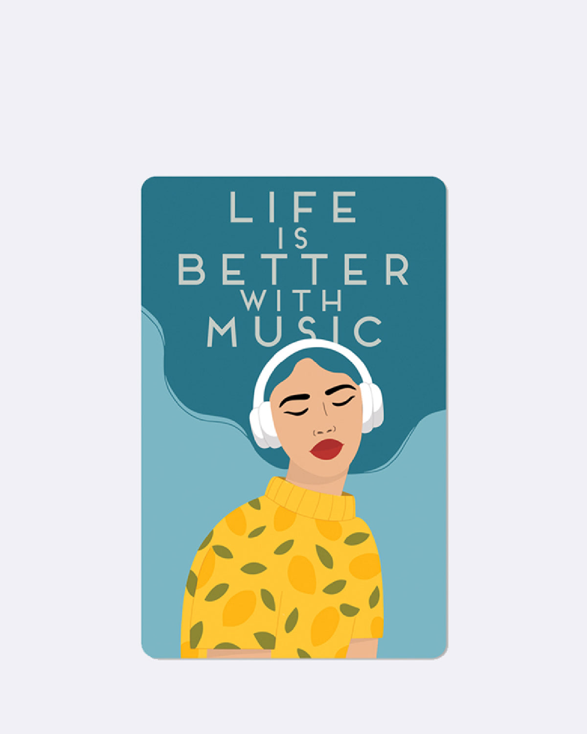 ChicMic Luna Card - Mini Postkarte - Life is better with Music