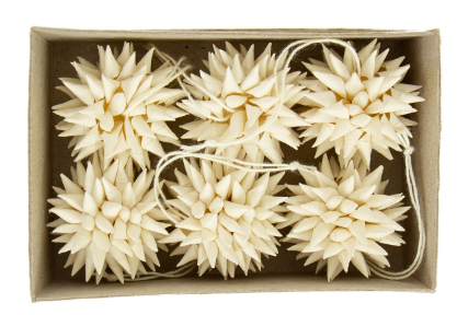 KOTTE MINI CHRISTMAS ORNAMENT CREME - 6 Stück in einer Box 