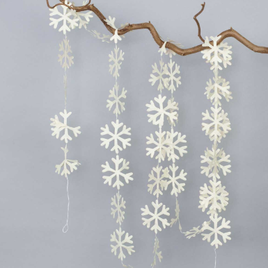GIRLANDE SCHNEEFLOCKEN 