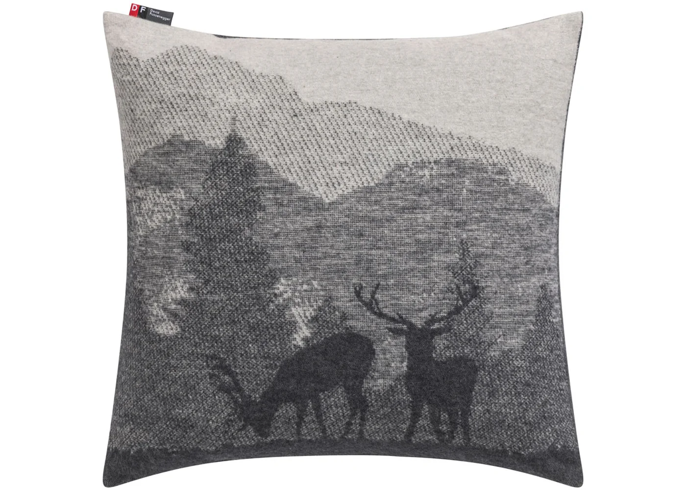 David Fussenegger - SILVRETTA KISSENHÜLLE LANDSCHAFT GRAU - 50 x 50 cm 