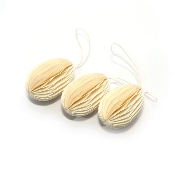 ONLY NATURAL - BIENENWABEN OSTEREIER CREME - 3ER SET    