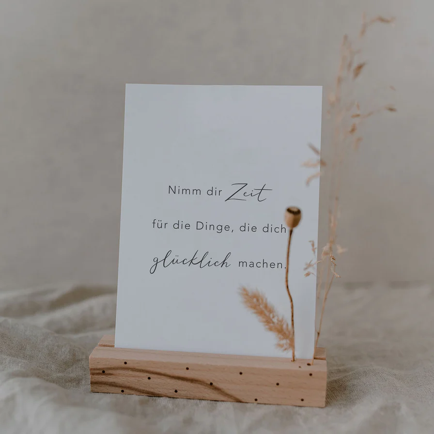 Eulenschnitt Postkarte Nimm dir Zeit 