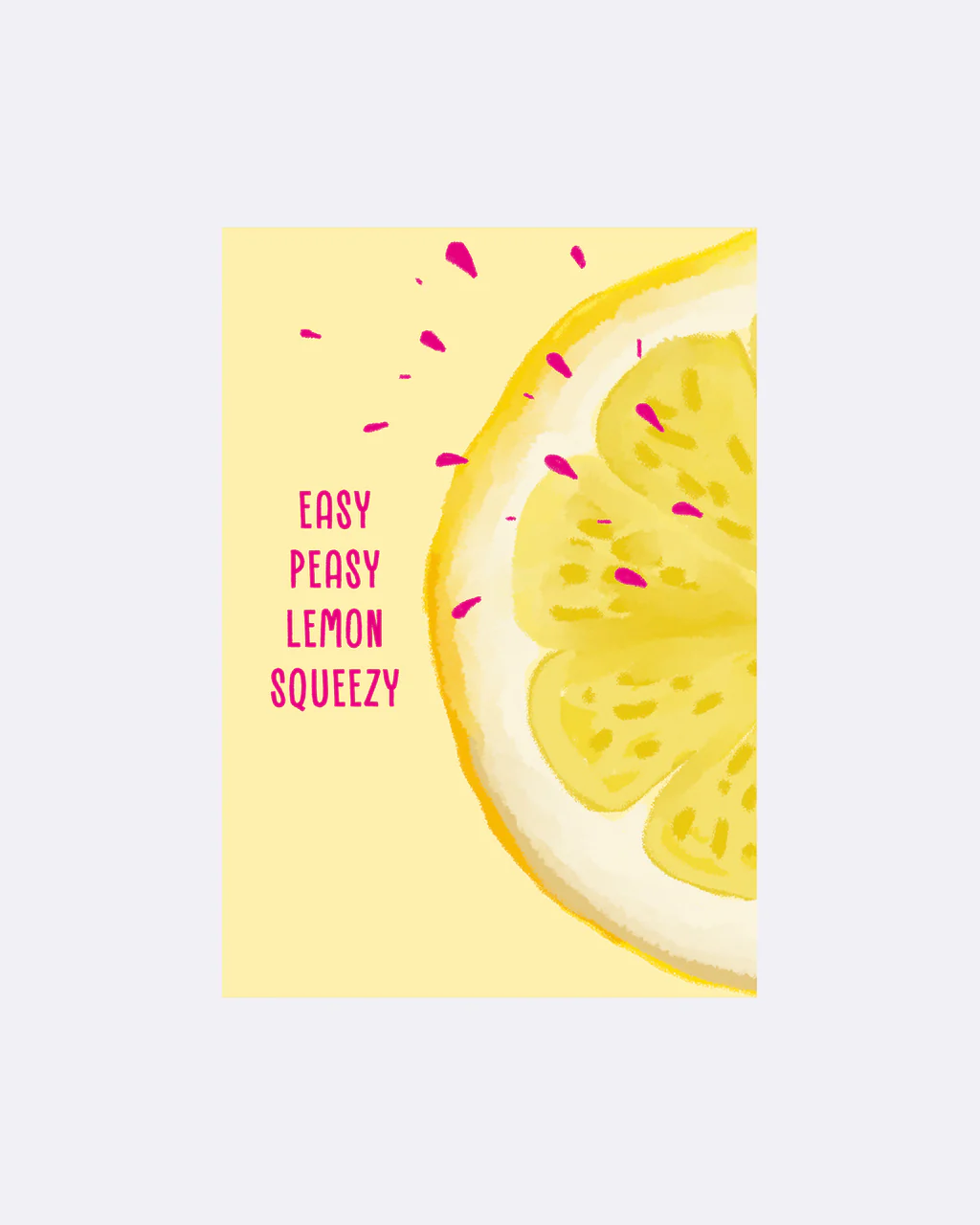 ChicMic YAY Postkarte - EASY PEASY LEMON SQUEEZY - ZITRONE