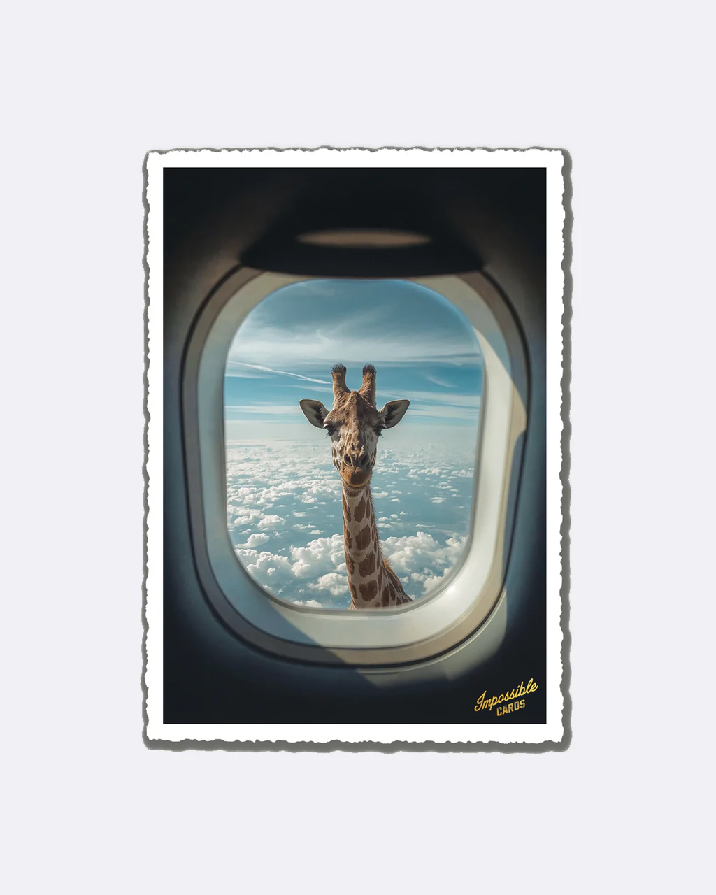 ChicMic Impossible Postkarte - Giraffe über Wolken