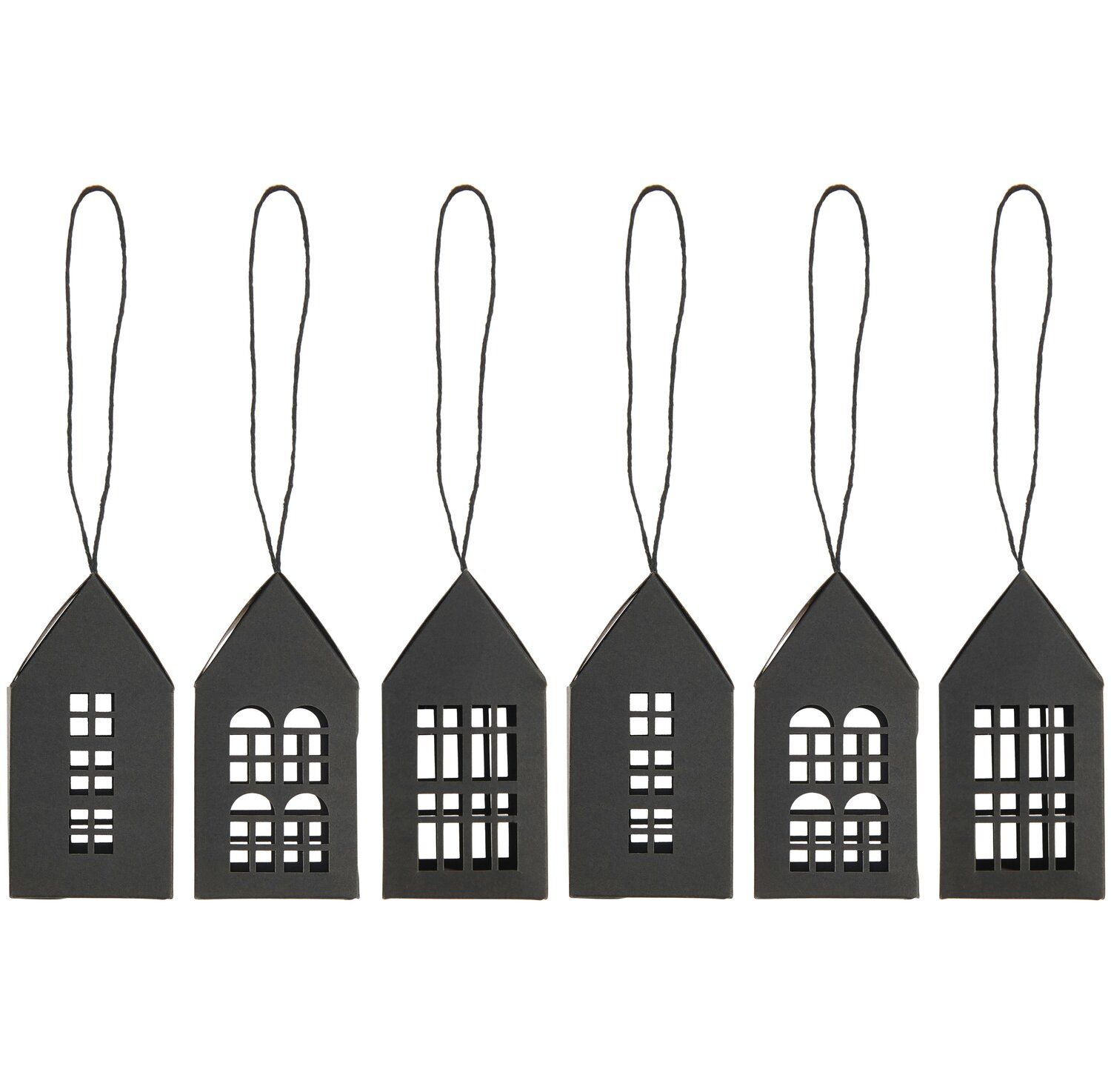 Rico Design Adventskalender Papphäuser Schwarz - 24 Stück  