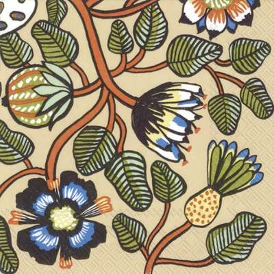 Ideal Home Range - COCKTAILSERVIETTEN - Marimekko Tiara cream