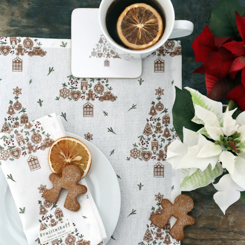 Krasilnikoff Stoffserviette CHRISTMAS TREE GINGER 