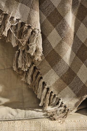 IB Laursen PLAID NATUR-BEIGE-BRAUNE KAROS 