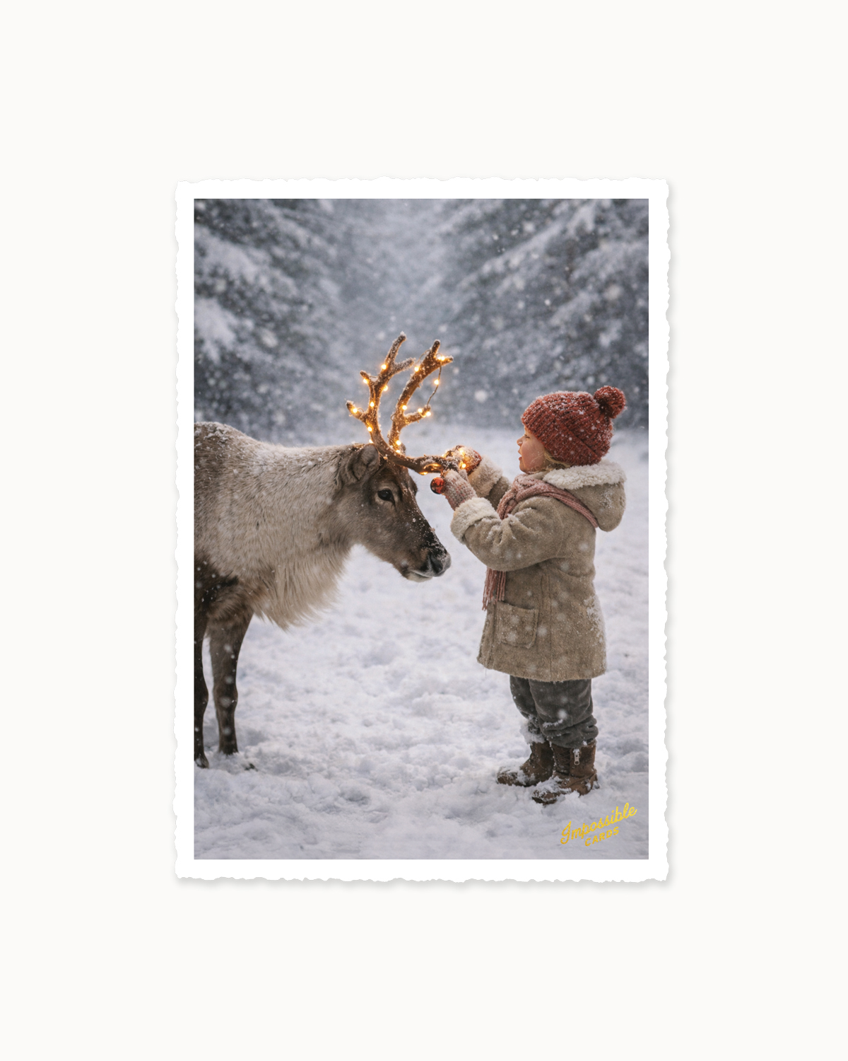 chic.mic - Impossible Weihnachtspostkarte - Rentier
