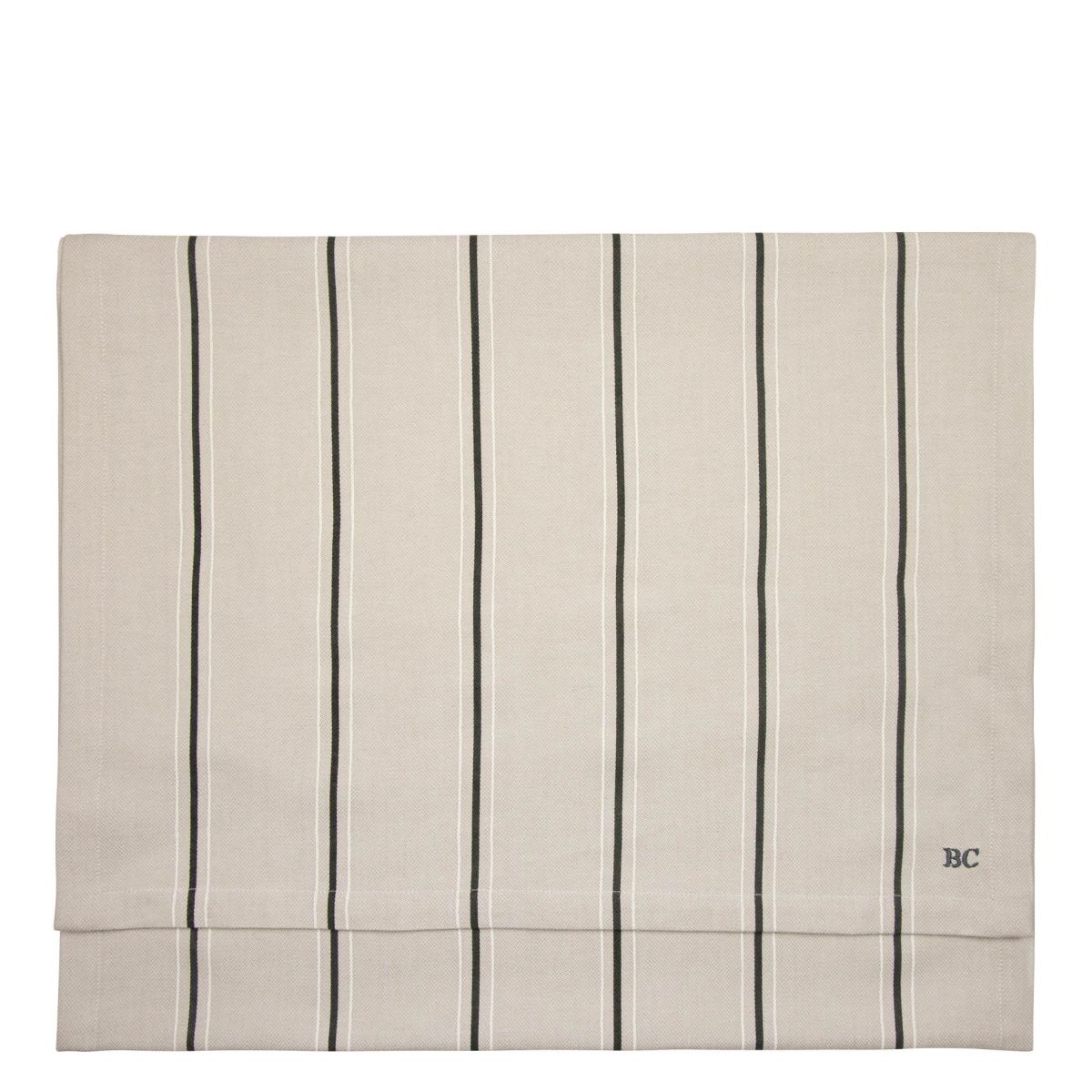 Bastion Collections Tischläufer Naturel Chambray Stripes Black