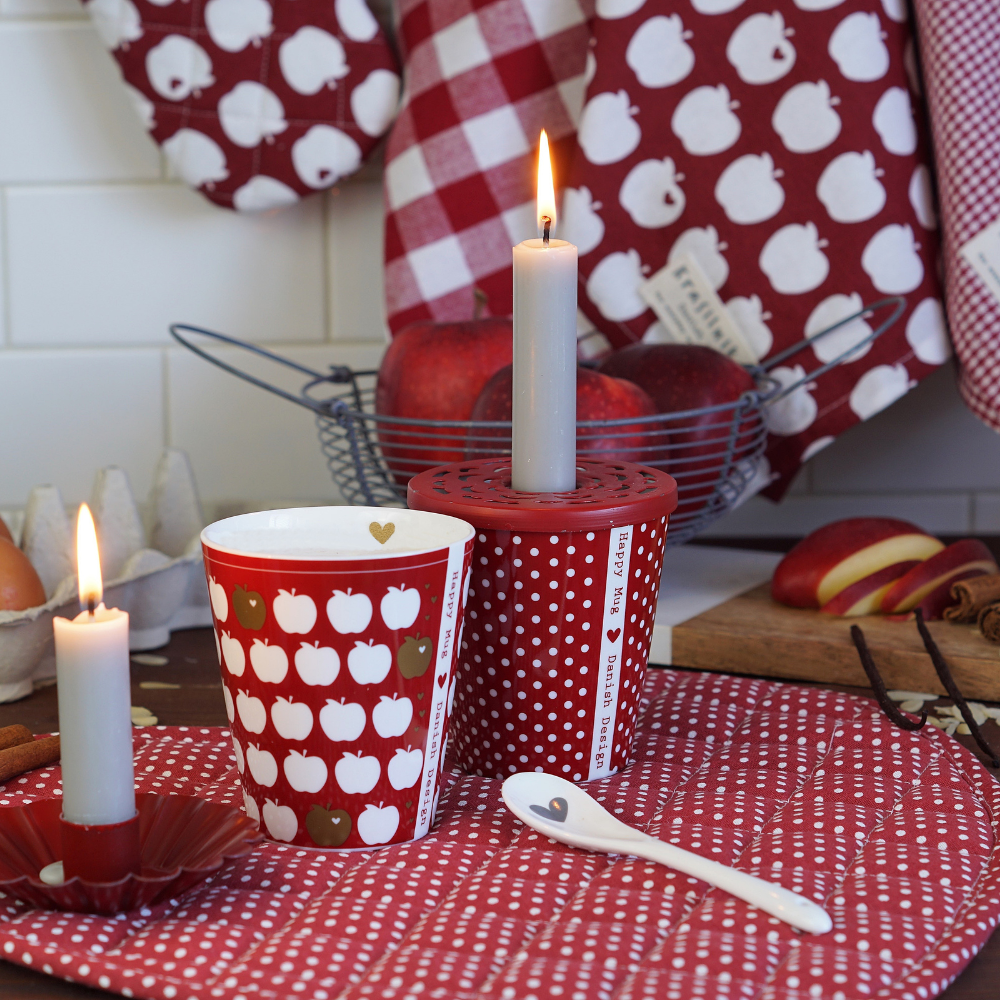 Krasilnikoff Kerzenhalterdeckel für Becher - Rot 