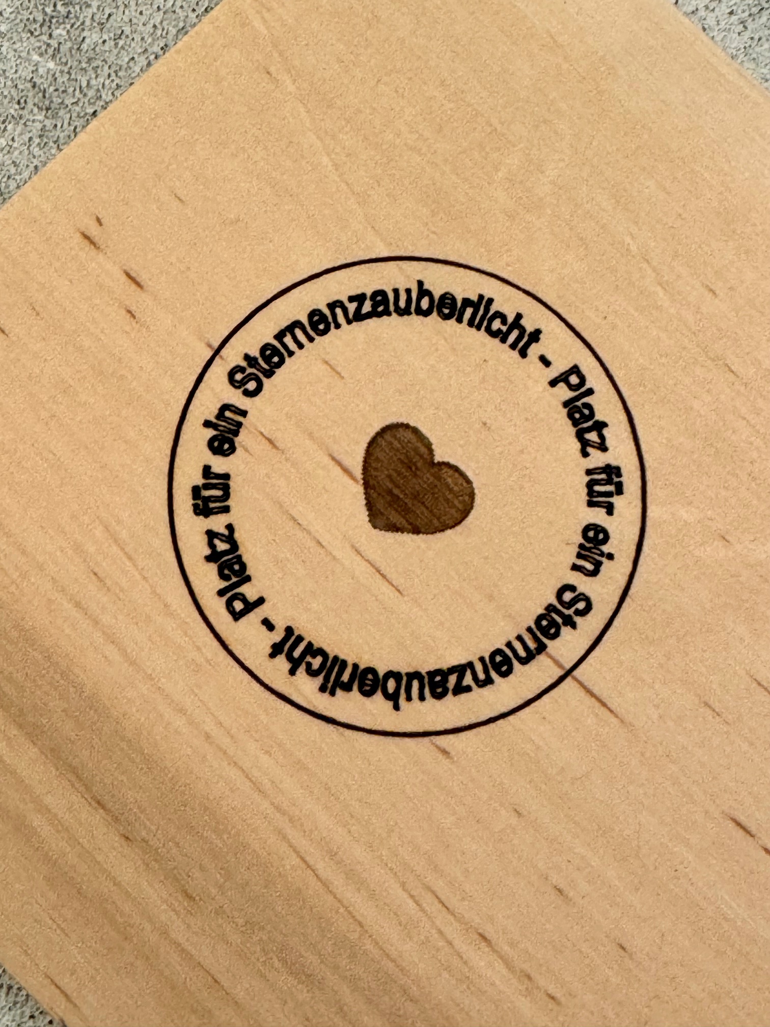 Herz im Holz - Kerzenbrett Sternenzauberlicht - Kleine Sternstunde für dich