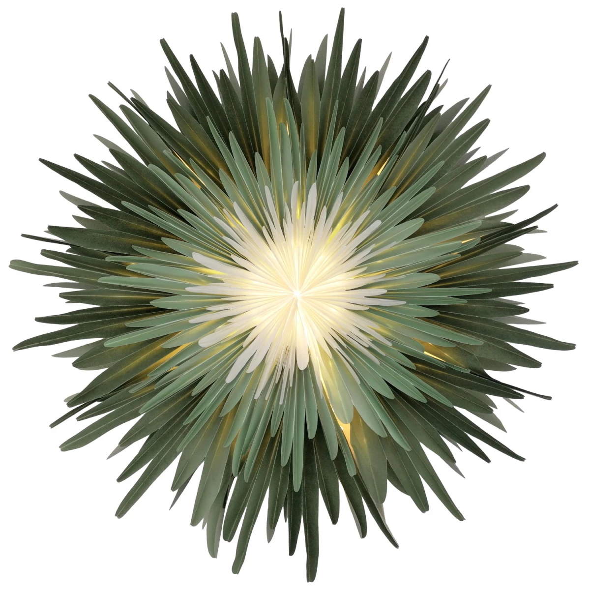 Starlightz - Blüte Stella Dalia - Pergamentpapier - GRÜN - MINT - WEISS - Durchmesser 40 cm 