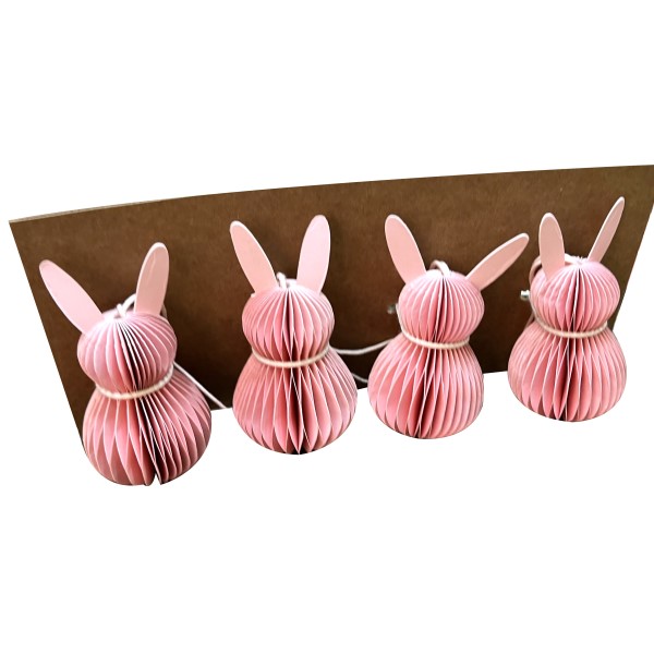 ONLY NATURAL - BIENENWABEN HASEN ROSA - 4ER SET 