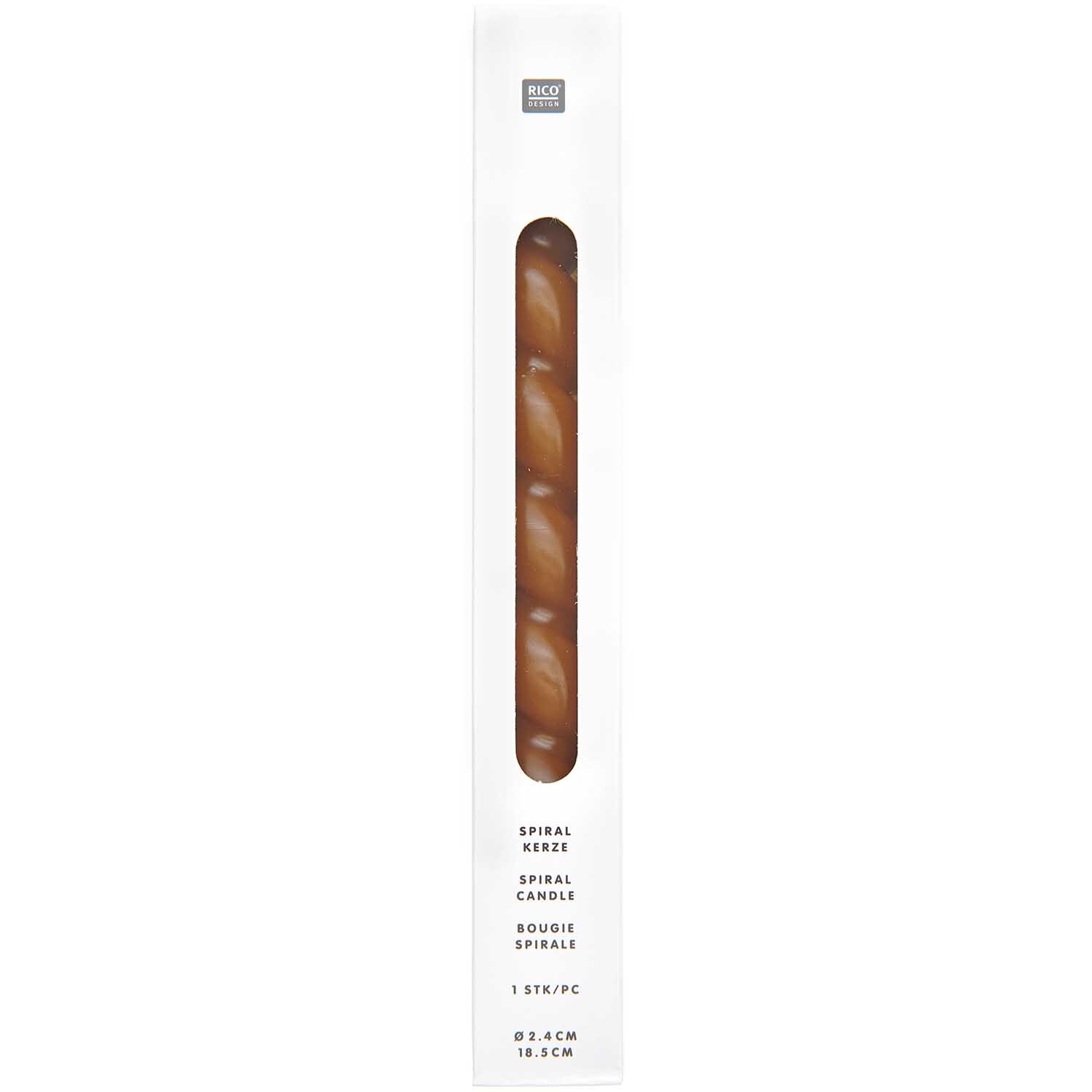 Rico Design SPIRALKERZE KARAMELL 