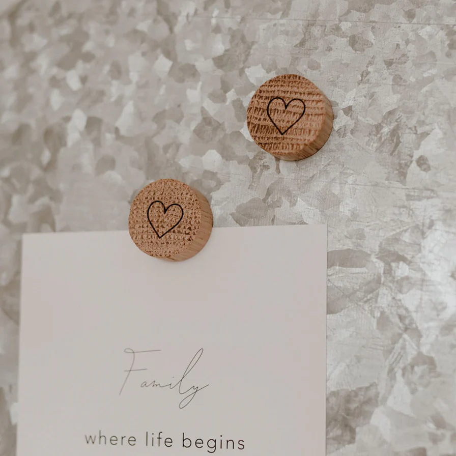 Eulenschnitt Holzmagnet 3er Set Herz 