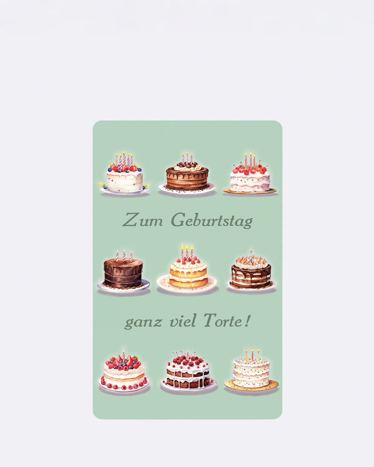 ChicMic Luna Card - Mini Postkarte - ZUM GEBURTSTAG GANZ VIEL TORTE!