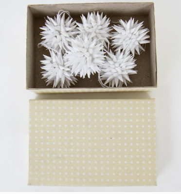 A WORLD OF CRAFT - KOTTE MINI CHRISTMAS ORNAMENT  WHITE - 6 Stück in einer Box  