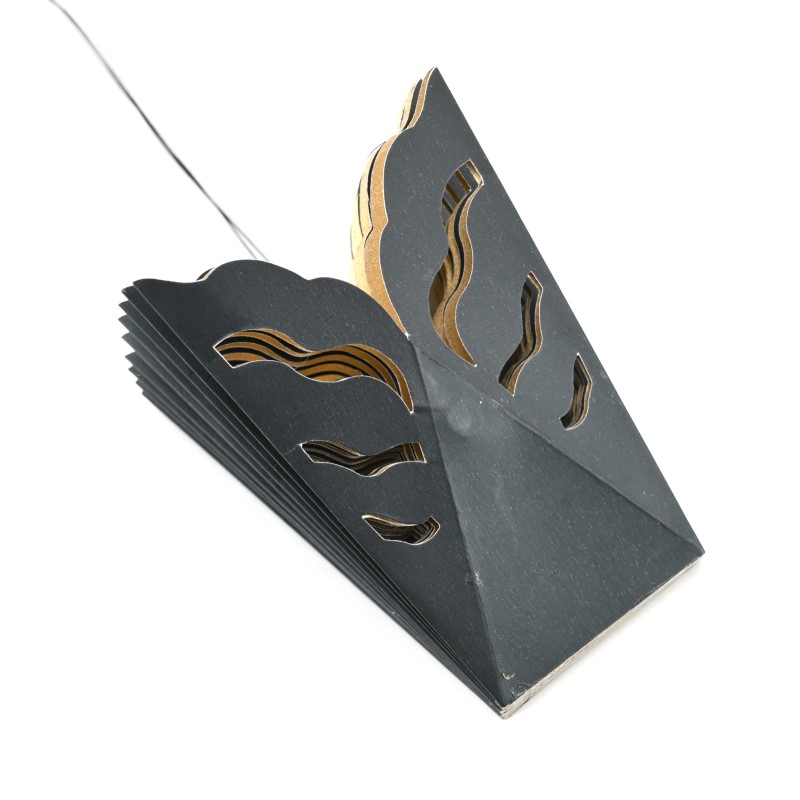 ONLY NATURAL - PAPIER SCHNEEFLOCKE ZUM HÄNGEN  - SCHWARZ - DURCHMESSER 23 cm  