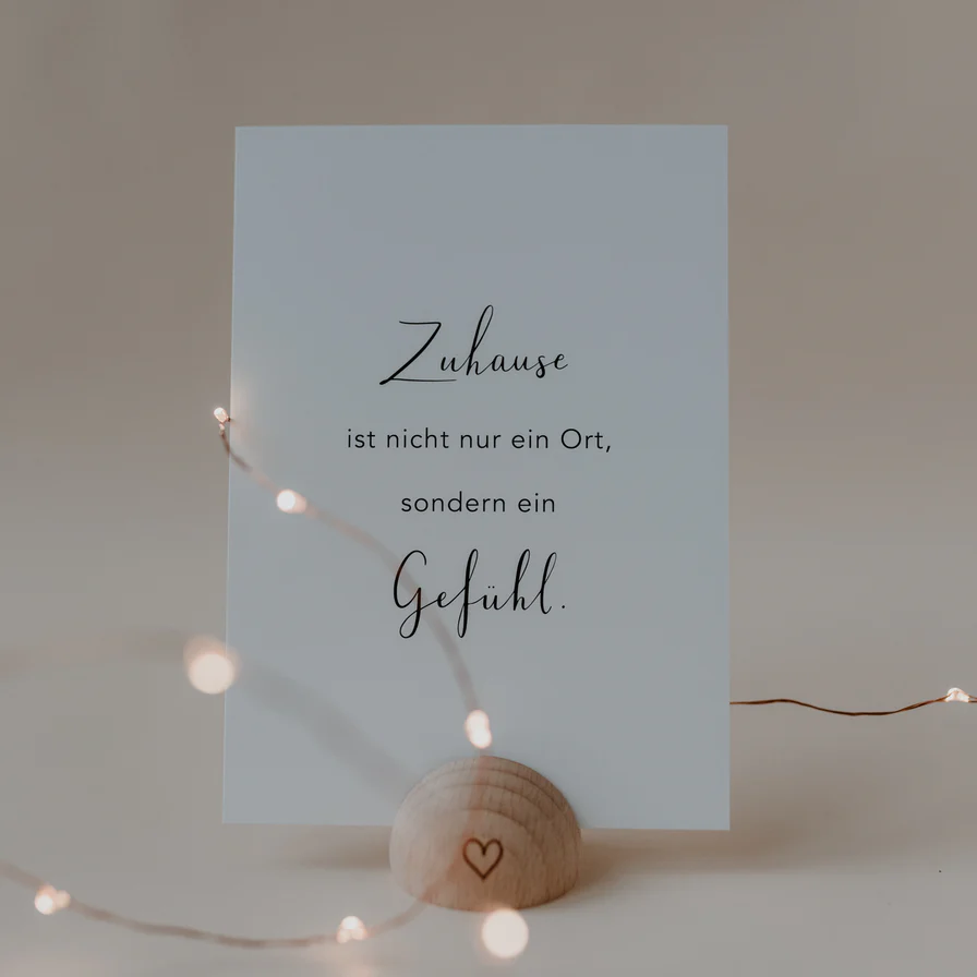 Eulenschnitt Postkarte Zuhause 