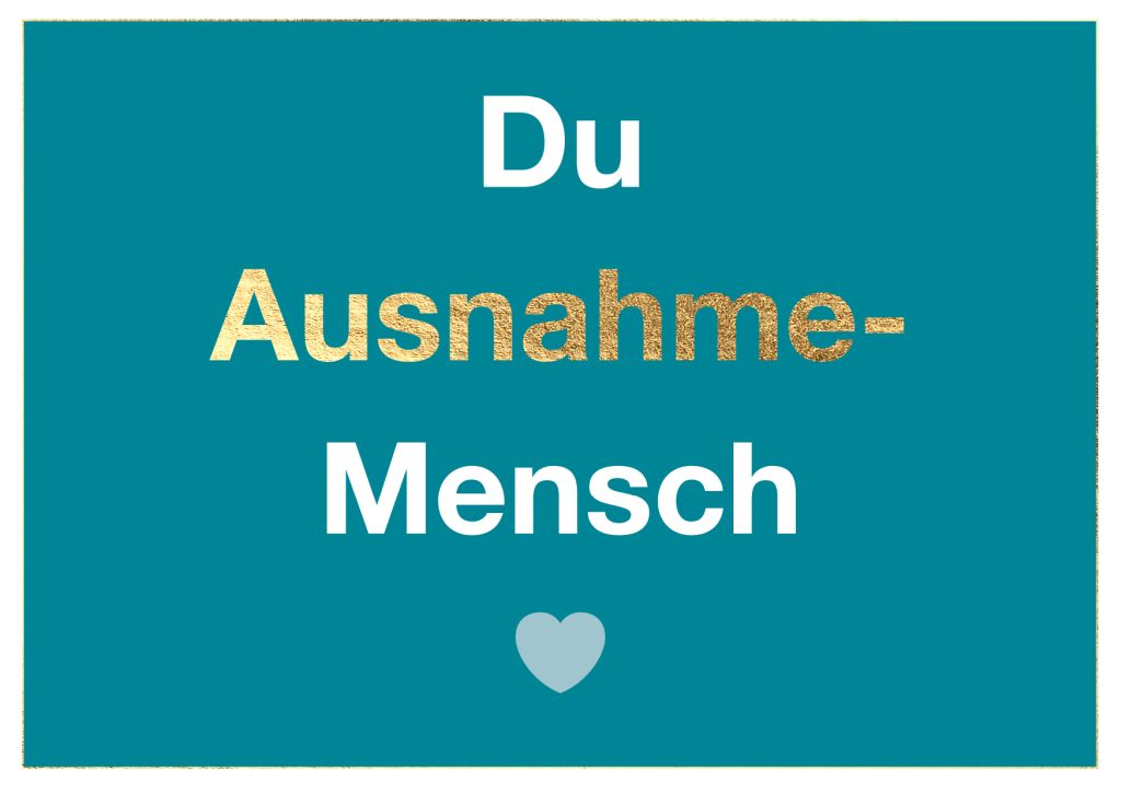 Cityproduct - Klappkarte mit Umschlag - Du Ausnahme-Mensch