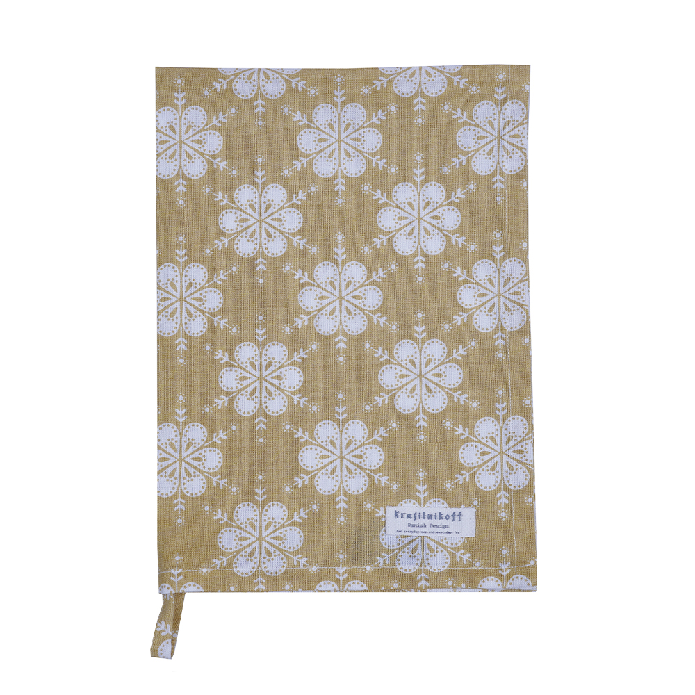Krasilnikoff Geschirrtuch Blumen - Gelb 