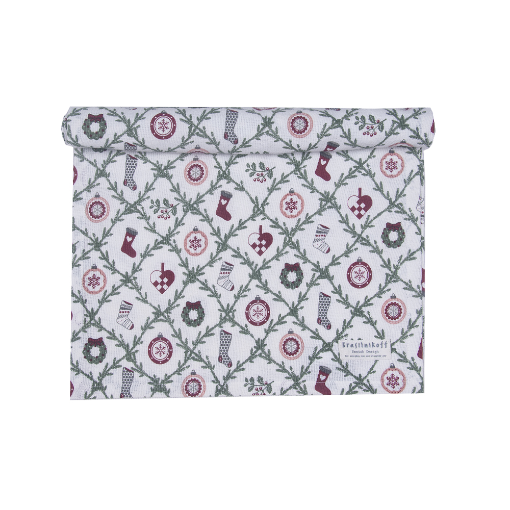 Krasilnikoff Tischläufer CHRISTMAS ORNAMENT