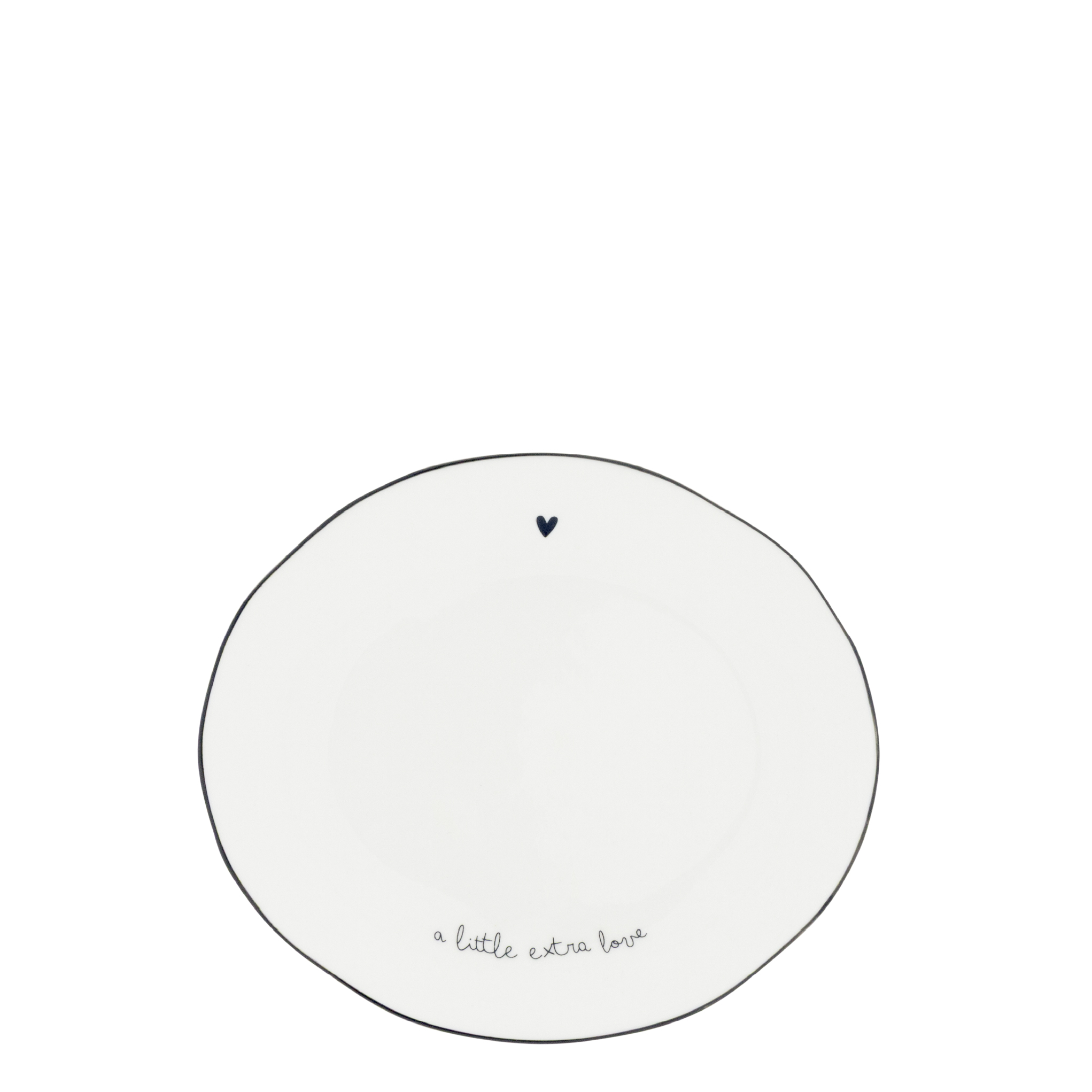 BASTION COLLECTIONS TELLER KLEIN OVAL MIT SCHWARZEM HERZ - A LITTLE EXTRA LOVE