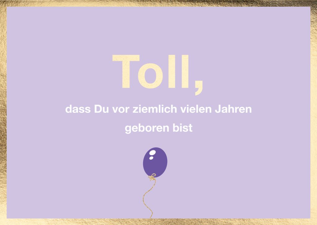 Cityproduct - Klappkarte mit Umschlag - Toll, das Du vor ziemlich vielen Jahren geboren bist