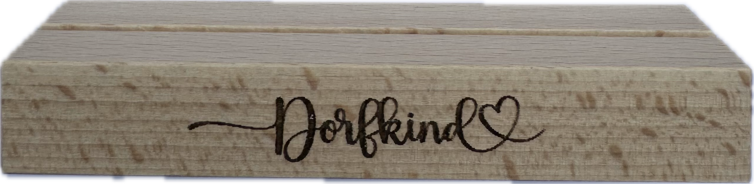 Herz im Holz - Foto- und Kartenständer Dorfkind 