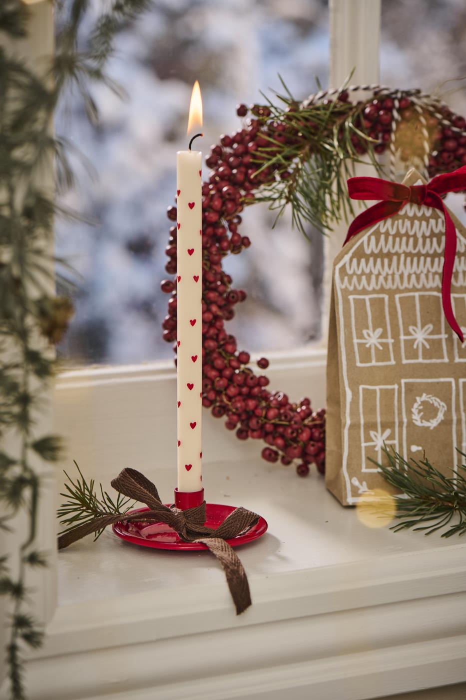 IB LAURSEN KERZENHALTER ROT FÜR KERZE Ø 1,3 cm     