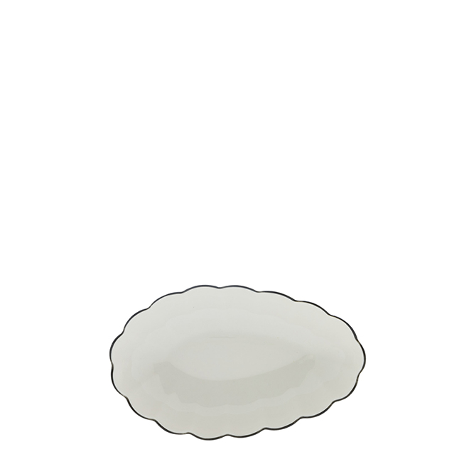 Bastion Collections Schale Egg Ruffle mit Herz in Schwarz