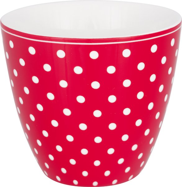 Greengate Latte Cup Dotty Red 
