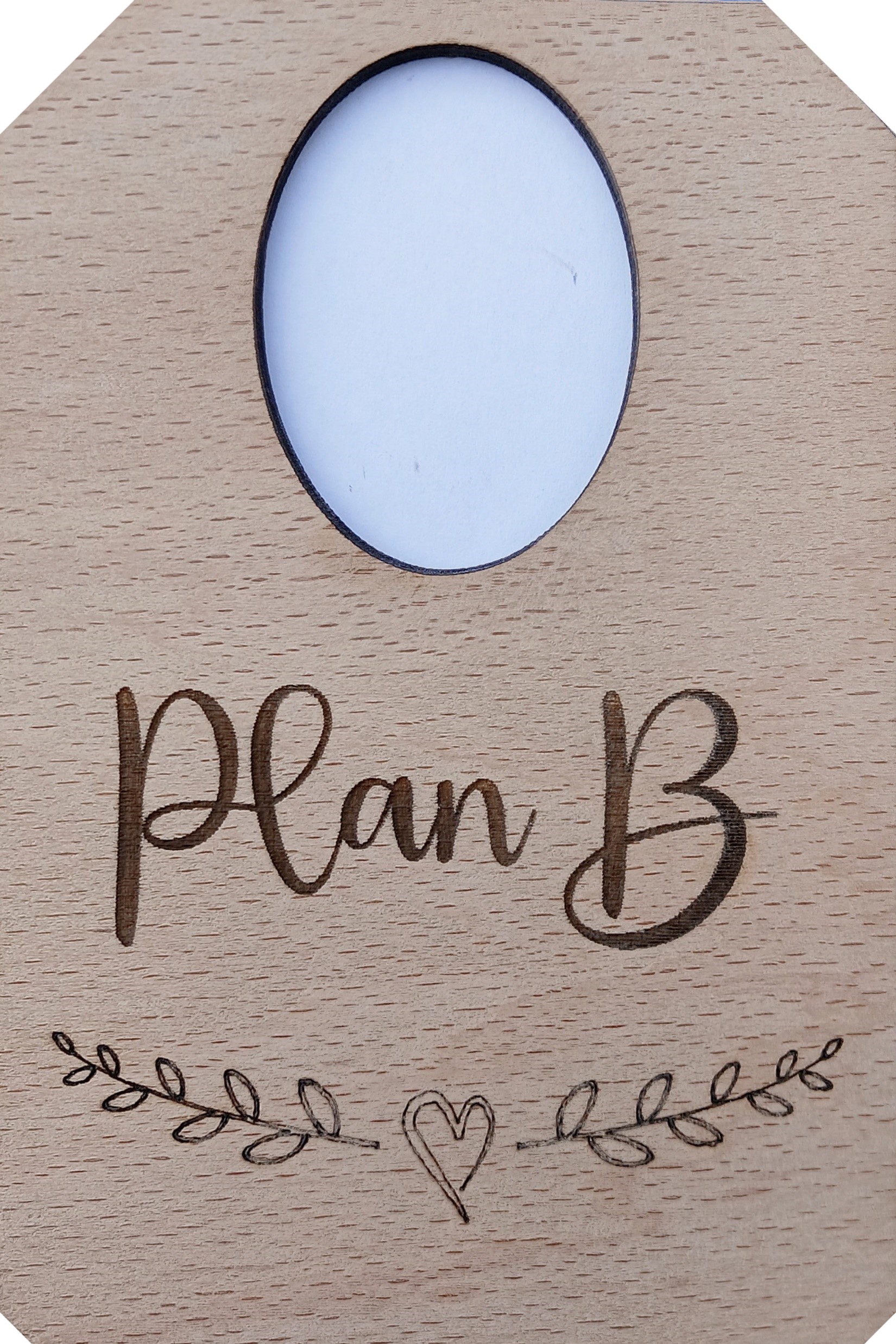 Herz im Holz - Flaschenanhänger - PLAN B 